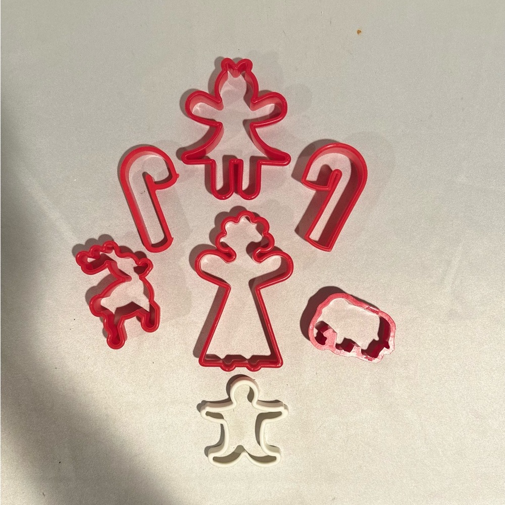 Vintage Jello Jigglers Cookie Cutters Christmas Holiday Set of 7